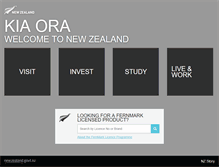 Tablet Screenshot of newzealand.com